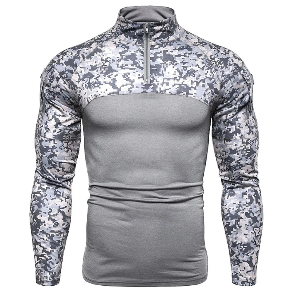 Mens Tactical Sweatshirt Outdoor Hoodies Men Spring Fall Long Sleeve Pullovers Lightweight Stand Collar Slim Fit Sweatshirts 250715