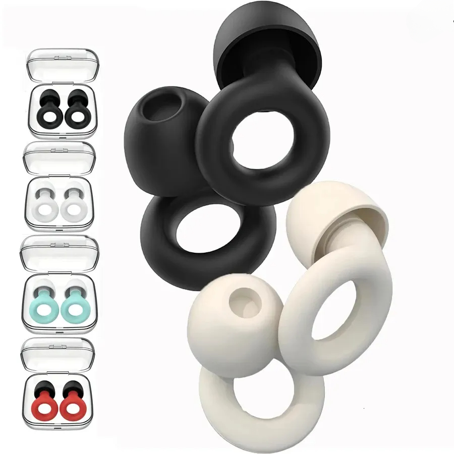 Reusable Noise Reducing Earplugs Focus Travel Concerts Hearing Protection Sports Events Swimming Earplugs