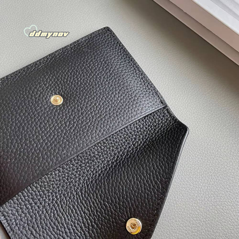 Luxury Genuine Leather Holder Fashion Mini Short Envelope Women Wallet Korean Japan Money Bag Credit Card Case Lady Purse ddmynov