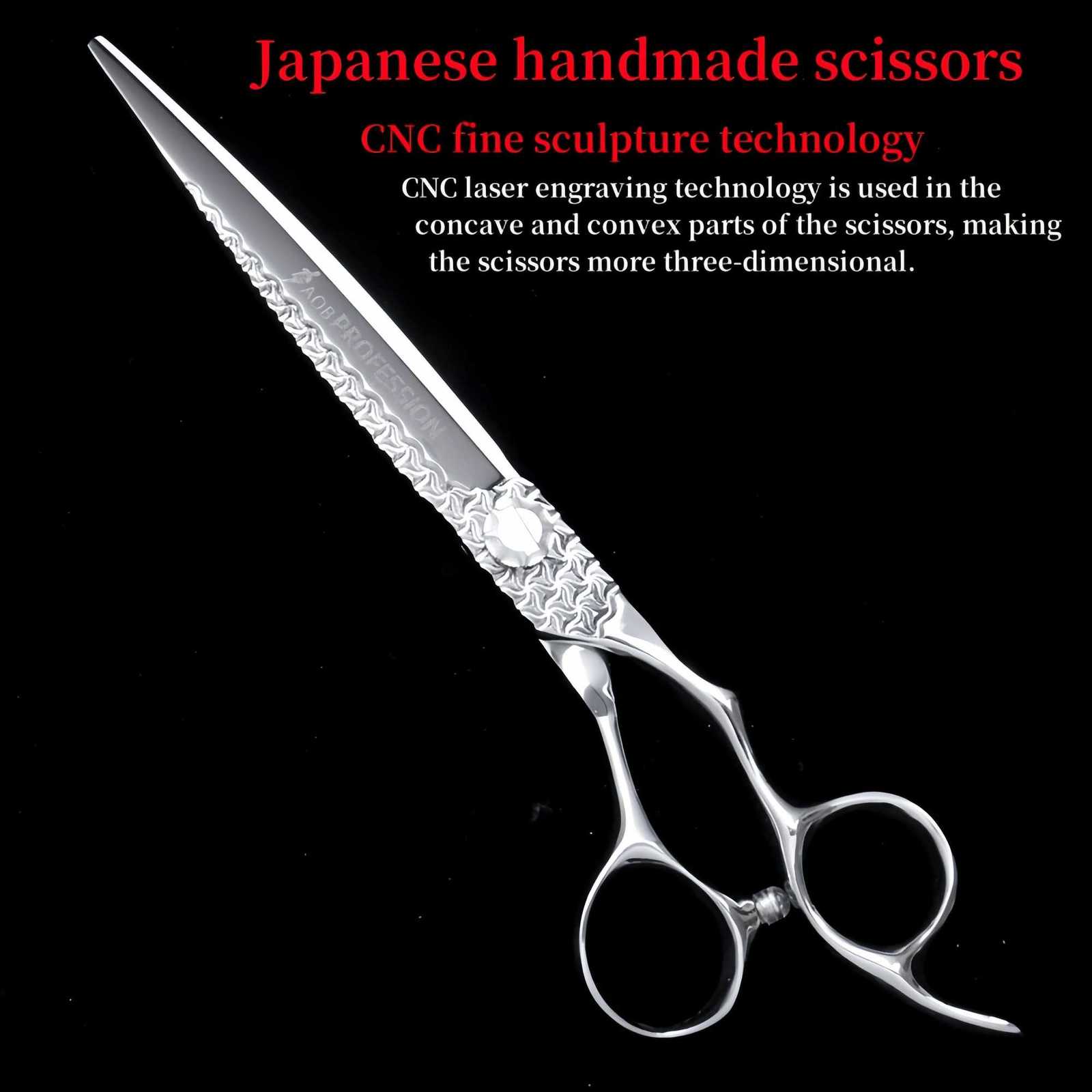 7.0 inch HISADA Professional Barber Scissors Hair Cutting Machine VG10 Material Hairdressing Scissors Hair Scissors W250716
