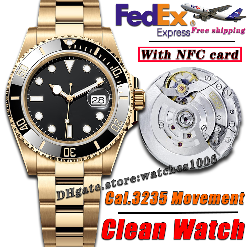 Mens Clean Factory SUB Luxury Cal.3235/3135 Movement Designer High quality Mechanical Watch Luminous waterproof 904L Stainless steel watch