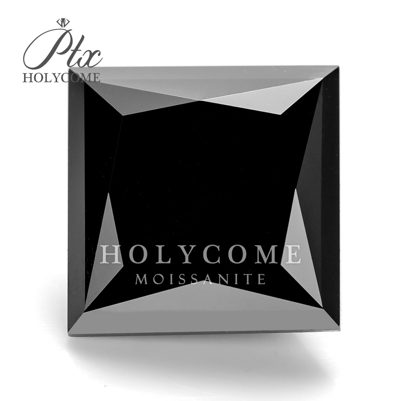 Black Color Lab Created Moissanite Diamond VVS1 0.1ct to 10ct Various Shapes GRA Cartificate Synthetic Loose Moissanite Stone for Fine Jewelry Making