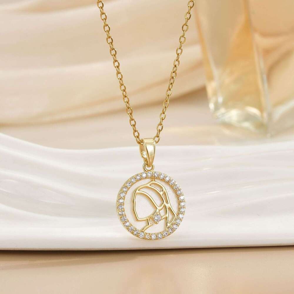 Light Titanium Steel Necklace For Women, Non-Fading Versatile High-End Pendant, Niche Design Simple Clavicle Chain, Autumn Winter Accessories Ffa