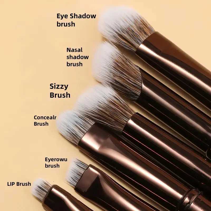 6Pcs Mini Makeup Brushes Set Detachable Travel Contour Concealer Brush Eyeshadow Brush Face Cosmetic Tools with Storage Box XJ2500716