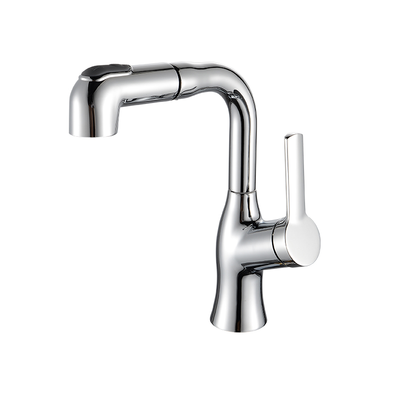 Pull-Out Faucet for Kitchens - Telescoping & Rotational Rotating Extendable Tap Spout for Easy Cleaning of Sinks