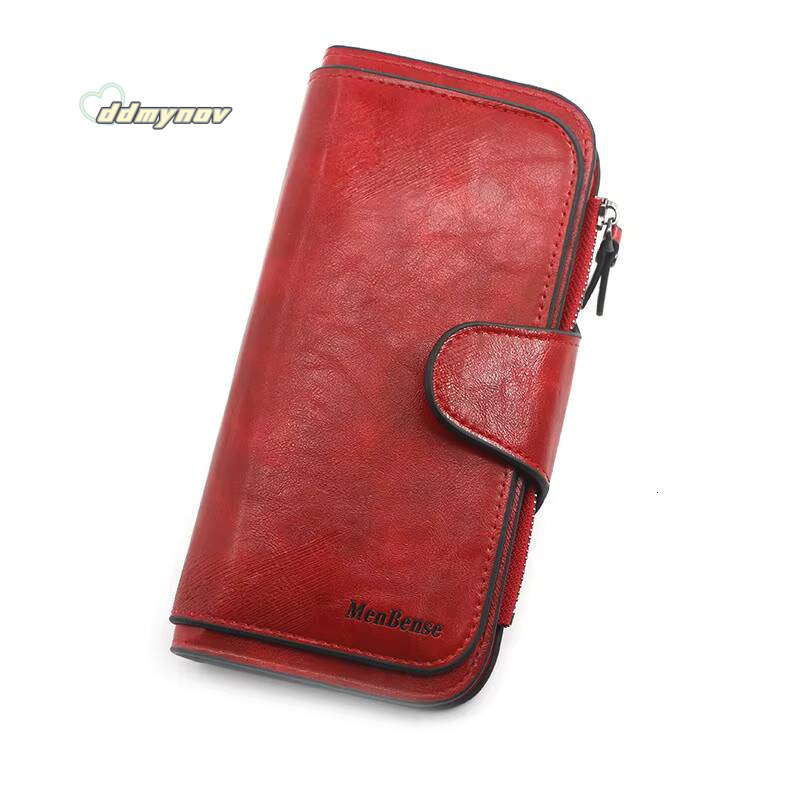 Wallet Made of Leather Wallets Three Fold VINTAGE Womens Purses Mobile Phone Female Coin Purse Carteira Feminina ddmynov