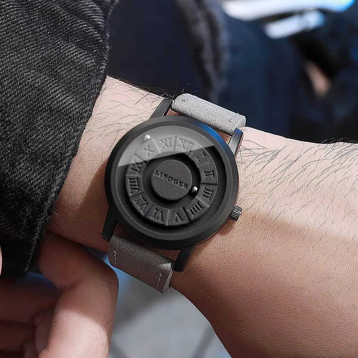 Fashion Ra Dial Men Quartz Casual Leather Strap Sports Wristwatches for Men Clock Reloj Hbre (Without Box) Y250715