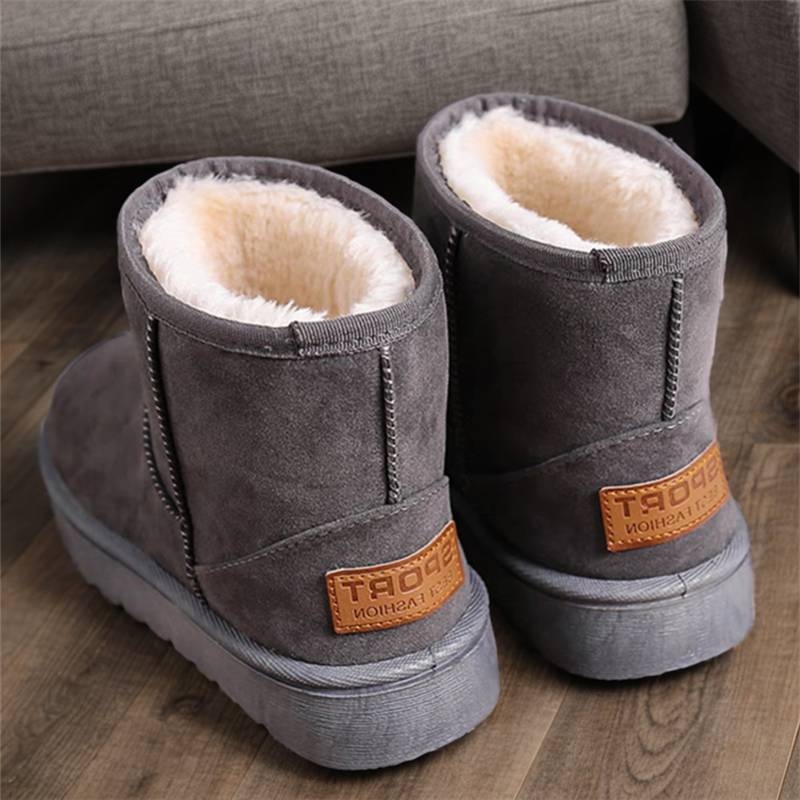 Free shipping Slippers designers Snow boots for women cold resistant and plush thick cotton shoes for women winter flat bottom versatile bread grey bl