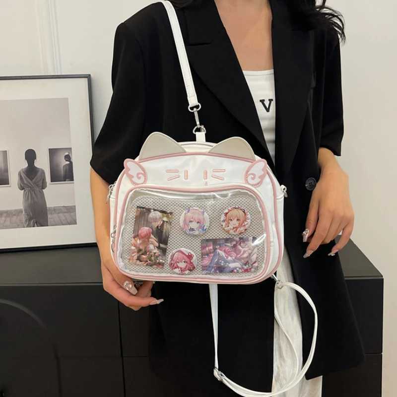Y2K Japanese Ita Bag 2025 New Ita Backpacks Cute Girls Transparent Shoulder Crossbody Bags JK School Bags