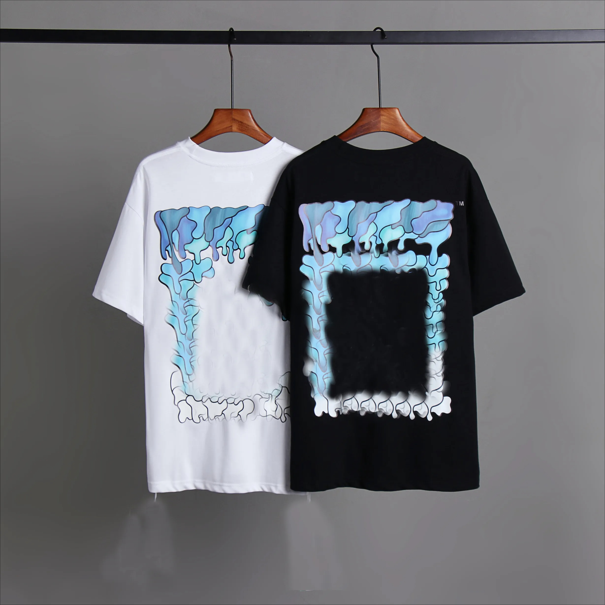 25SS Men's T-shirts Summer OW t Shirt Mens Womens Designersoff Loose Tees Tops Man Casual Luxurys Clothing Streetwear Shorts Sleeve Polos Offs Tshirts White