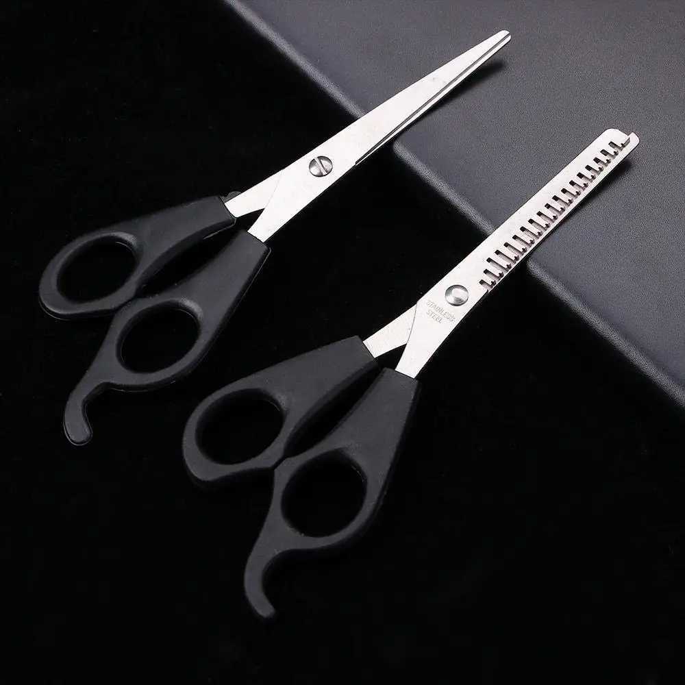Stainless Steel Salon Beauty Trim Bangs Thinning Flat Shears Hair Scissors Hair Cutting Styling Tool Hairdressing Set W250716