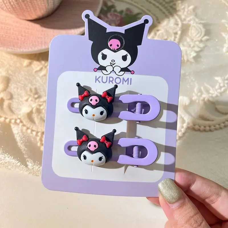 Sanrio 50pcs/lot Kawaii Cartoon Characters Hello Kitty Kuromi My Melody Duckbill Hairpin Cartoon Cute Girl Heart Headdress Wholesale w250716