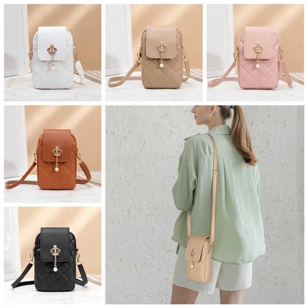 Single Shoulder Phone Messenger Bag Pocket Pouch PU Leather Crossbody Phone Purse Vertical Women Mini Bag Women