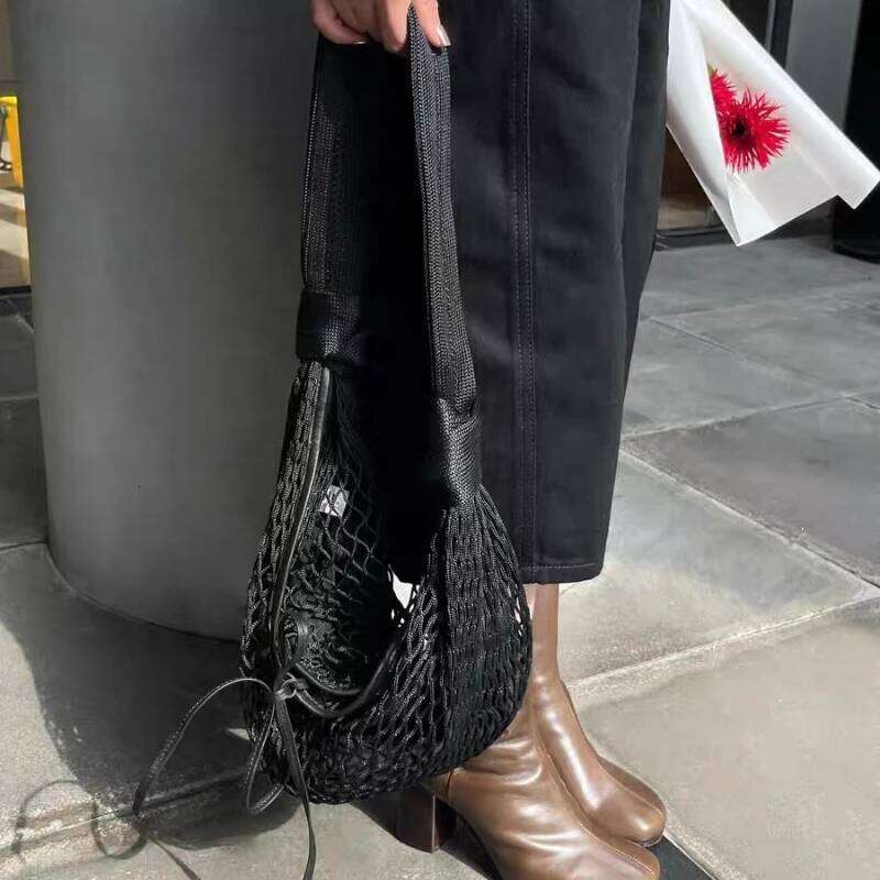 2025 Spring and Summer New Style Fishnet Crossbody Shoulder Braided Bag