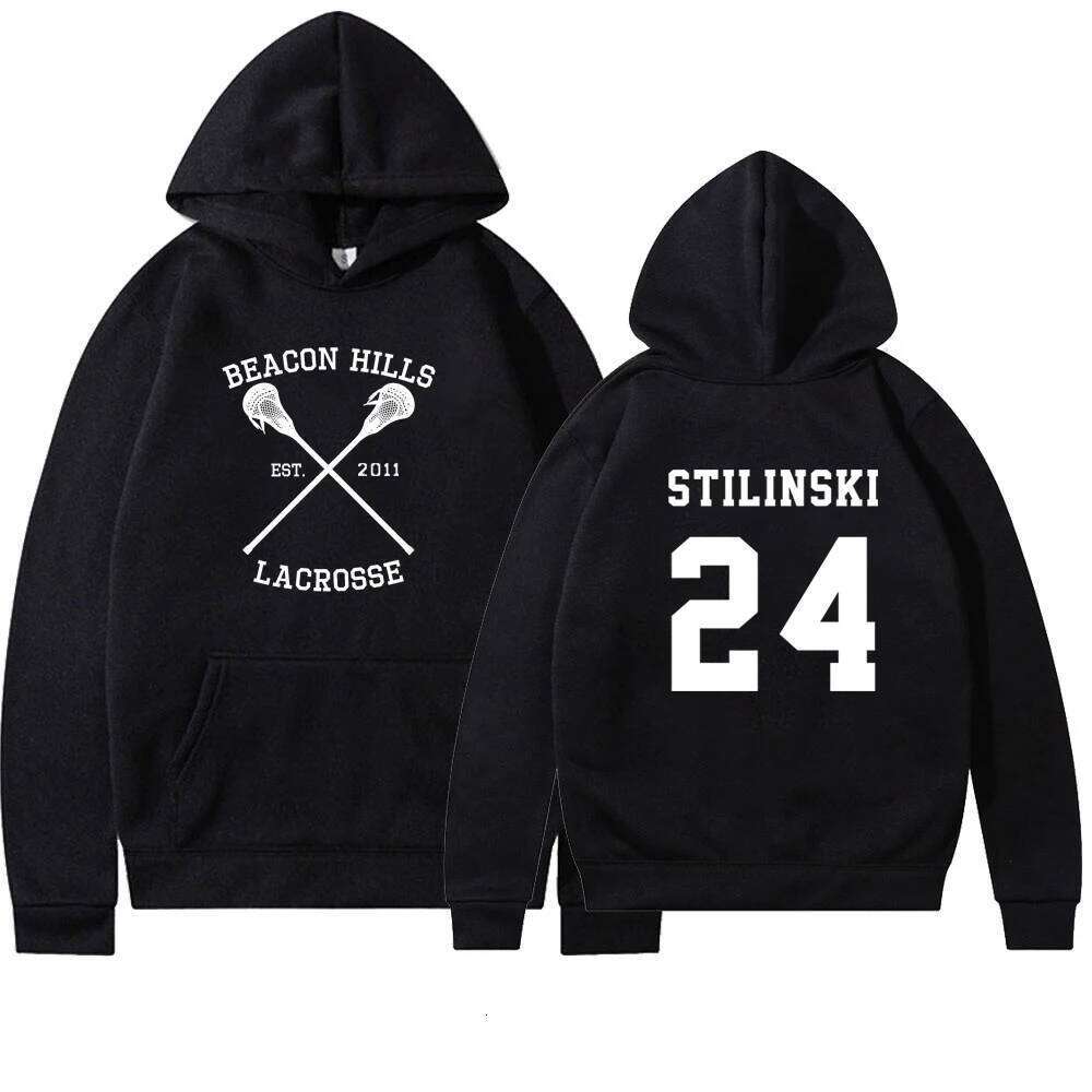 Designer Leisure High Quality Beacon Hills Lacrosse Hoodie Stilinski 24 Hooded Sweatshirt Dylan Obrien Unisex Teen Wolf Hoodies