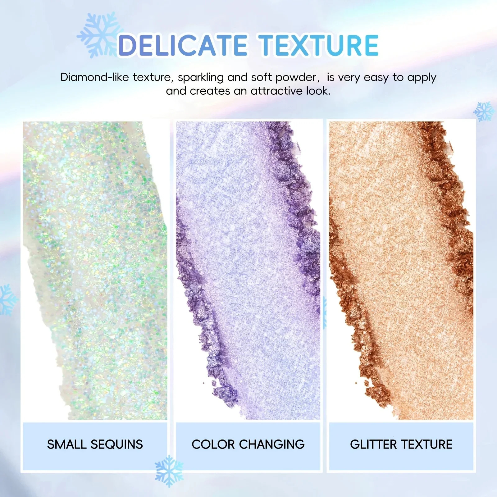 9 Color Shiny Eyeshadow Palette-Fluorescent Pen and Glitter Finish Brown and Silvery Tones Suitable for Stage and Party Makeup 250712
