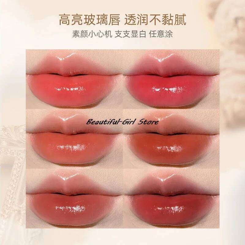 Toorune Magic Garden Mirror Light Lipstick Beauty Water Lip Plumper Gloss Non Sticky Long Lasting Cosmetics