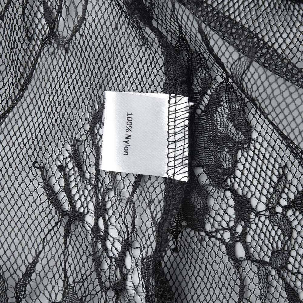 Black Lace Long Summer New Sexy Sheer Niche Elegant Skirt B5