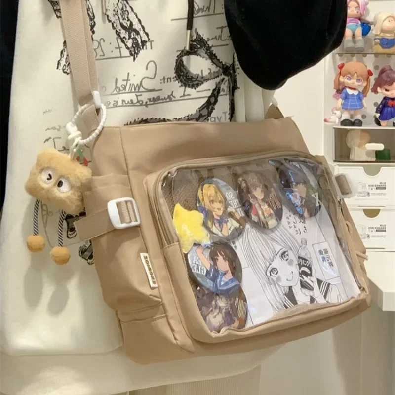 MBTI Luxury Designer Shoulder Bag for Women College Style Casual Transparent Ita Bag Large Capacity Lolita Jk Handbag