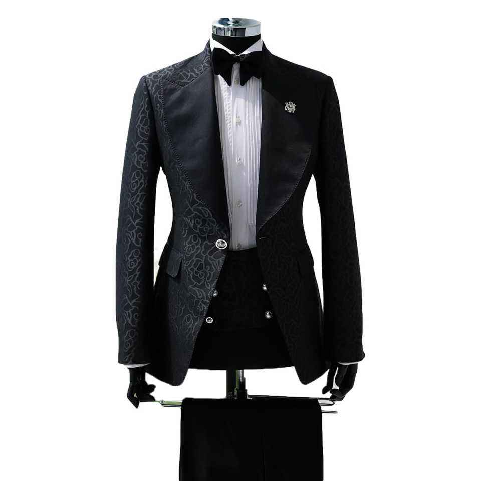 Jacquard Wedding Men Suits New Business Suit Fit Slim Tailor-Made Groom 2-Pieces Coat Pants Formal Occasions Party Customized M253452
