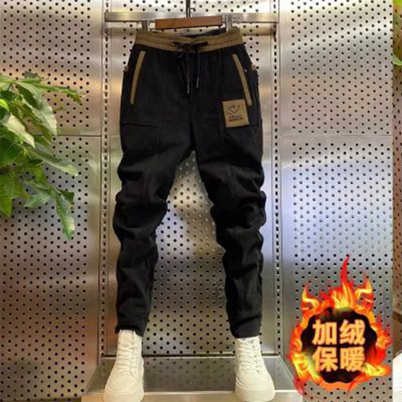 Man Corduroy Sweatpants Autumn Winter Men Baggy Joggers Fashion Streetwear Casual Fleece Harem Pants Plus Size Fashion Trousers y250716