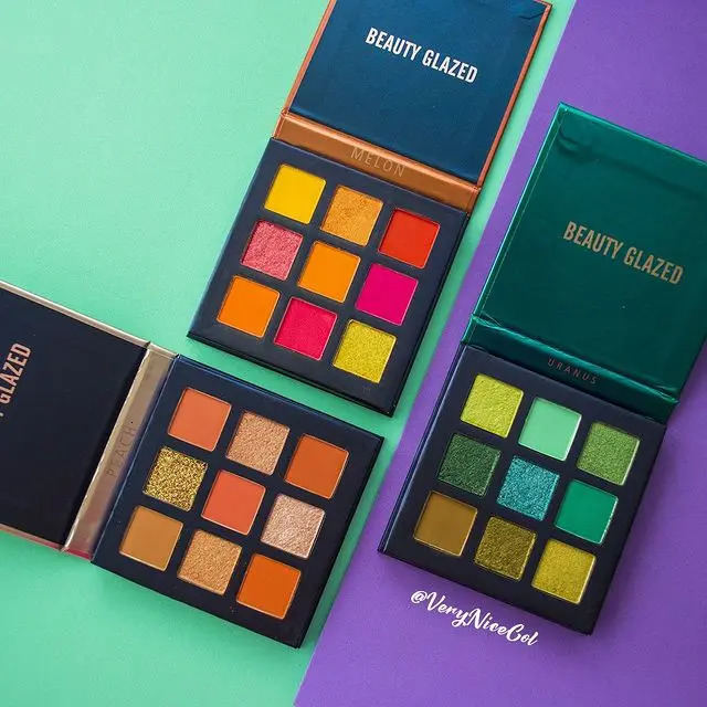 Beauty Glazed 9-Color Eyeshadow Palette Shimmer Matte Finishes Long-lasting Waterproof Makeup for Eyes 250712