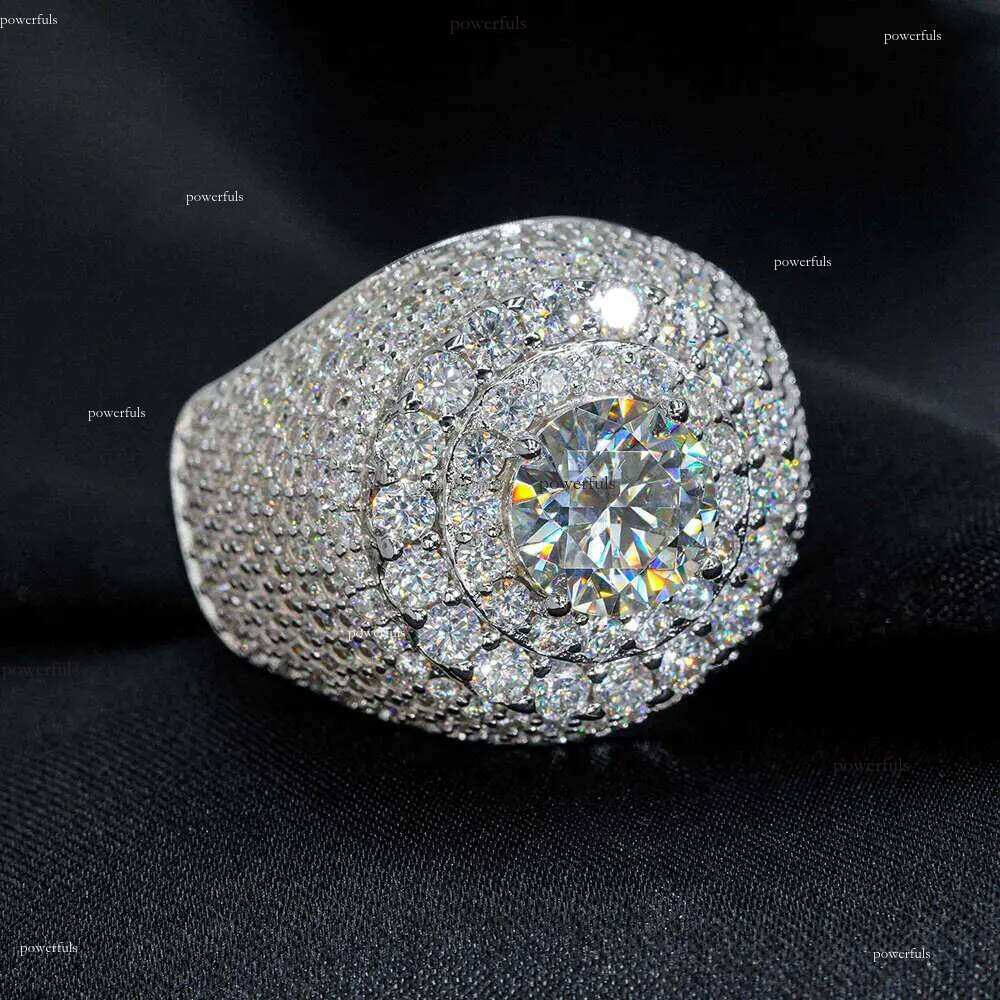 8mm Moissanite for Men Iced Out Rings Women S Sier Wedding Ring Finger Jewelry Pass Dias Tester Free Shipping