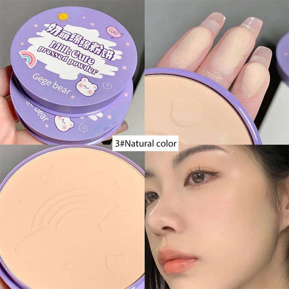 Oil Control Loose Lasting Cute Pressed Powder Waterproof Brightening Concealer Light Breathable Dual-use Face Cosmetics X250716