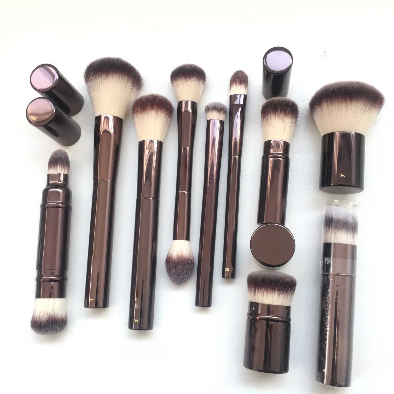 1pc HG Pro Foundation retra Makeup brushes Powder contour Blusher Makeup brush with metal handle Highlight Bronzer high end No box XJ2500716
