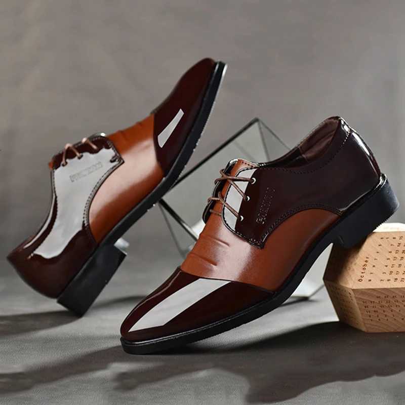 Retro Classic Dress Shoes for Black PU Leather Oxfords Casual Business Shoes for Men Wedding Party Office Formal Work Shoes Y250715
