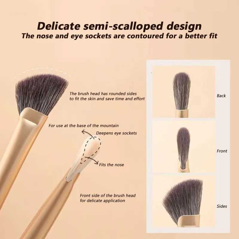 Angled Flat Head Nose Contouring Brush Multi-use Half Fan-shaped Sculpting Brush Highlight Powder Makeup Brushes Cosmetics ToolsXJ2500716