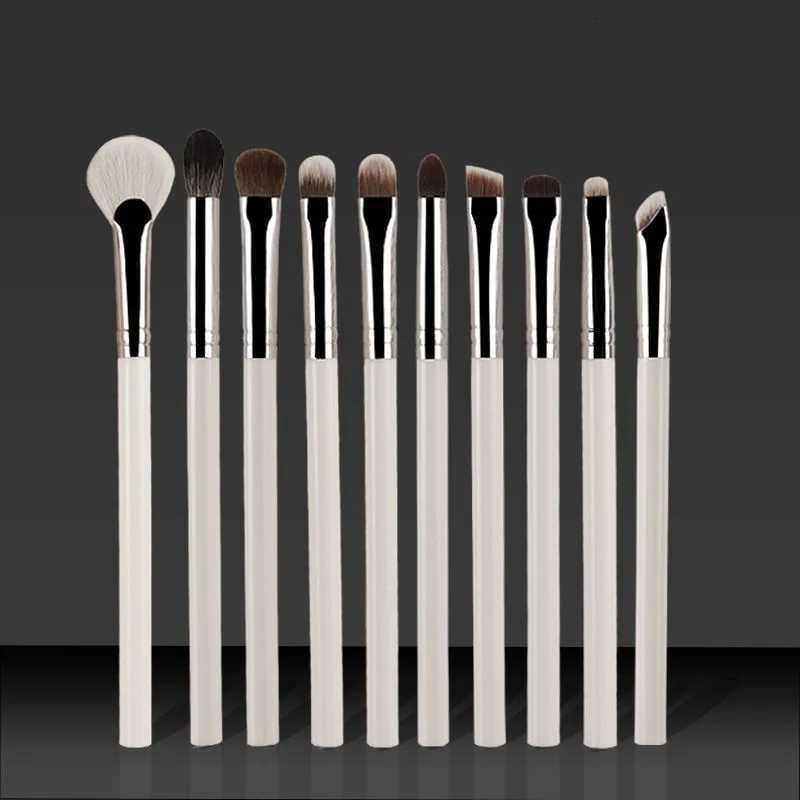 10-in-1 Professional Makeup Brushes Set - Eyeshadow Eyeliner Eyebrow Brush Kit with Soft Synthetic Bristles Travel-Friendly Kit XJ2500716