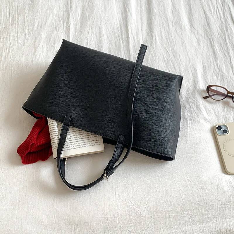 Casual Soft Tote Bag PU Leather Shoulder Bags For Women New High Quality Handbags And Large Shopper Purses