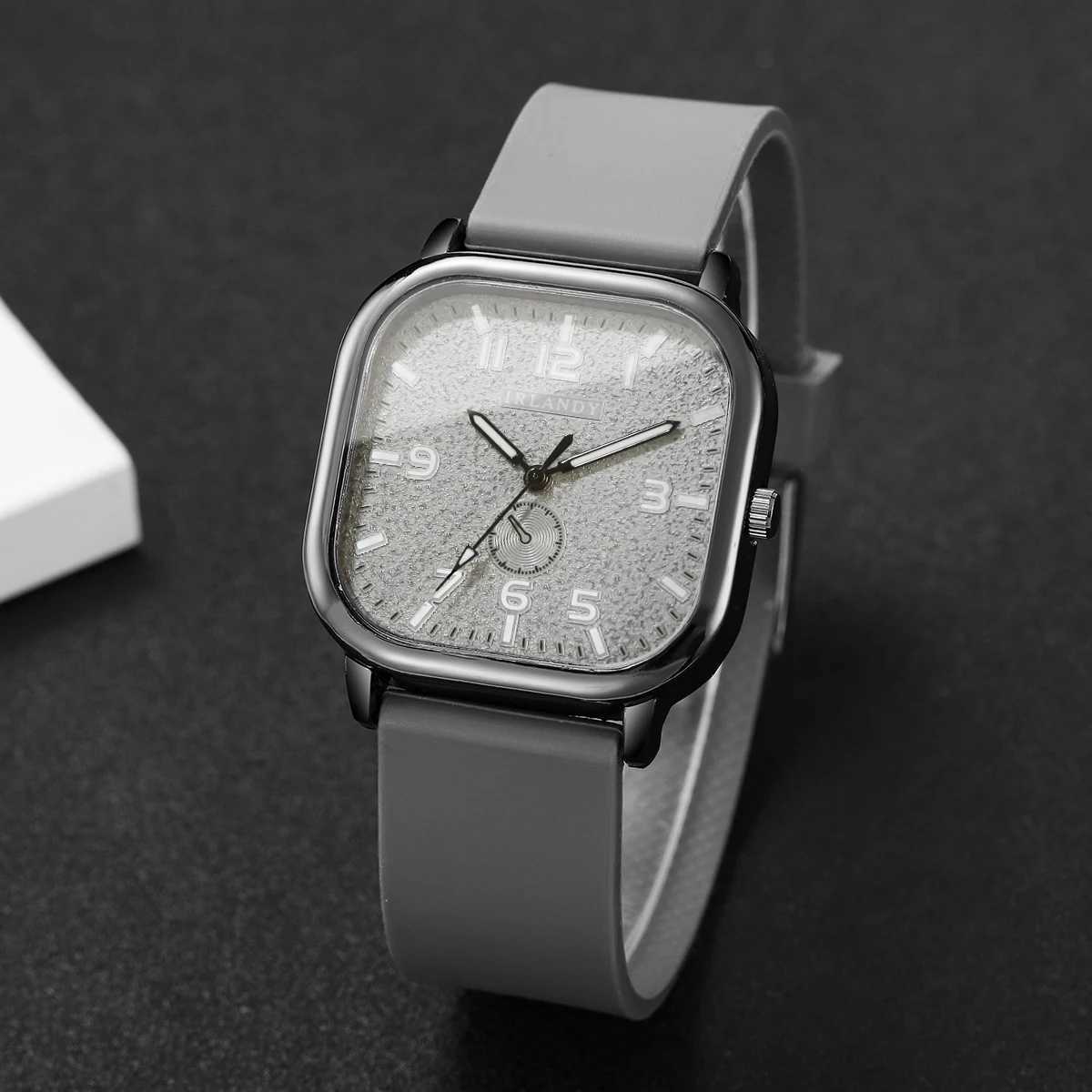 Fashion Square Wens Casual Style Str Quartz Sports Wristwatch for Men Wen Students (Without Box) Y250715