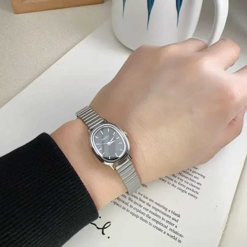 Brand Oval Dial Wen Stainless Steel Strap Luxury Ladies Quartz Wristwatches Dropsing Watches for Women Y250715