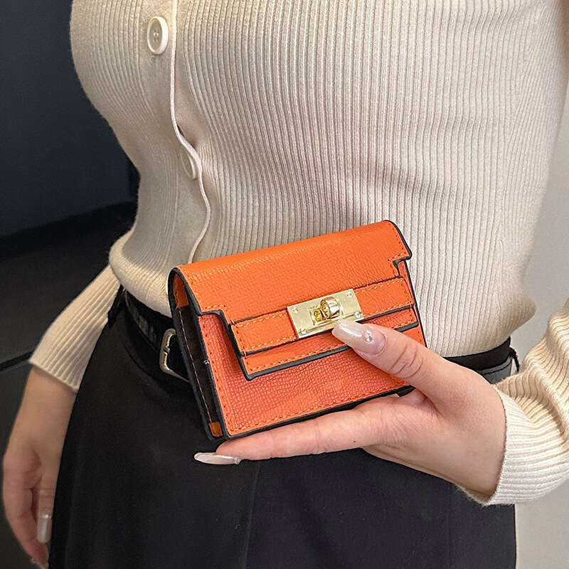Trendy Classic Women's Accordion Coin Purse Small Anti-Degaussing Multi-Card Slot Large Capacity Bank Card Holder
