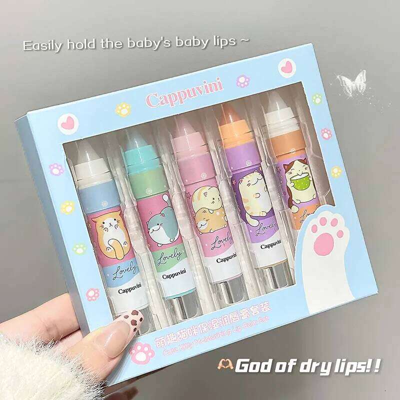 CAPPUVINI Cute Cat Moisturizing Lip Balm, affordable care, lip balm for women, moisturizing and nourishing X250716