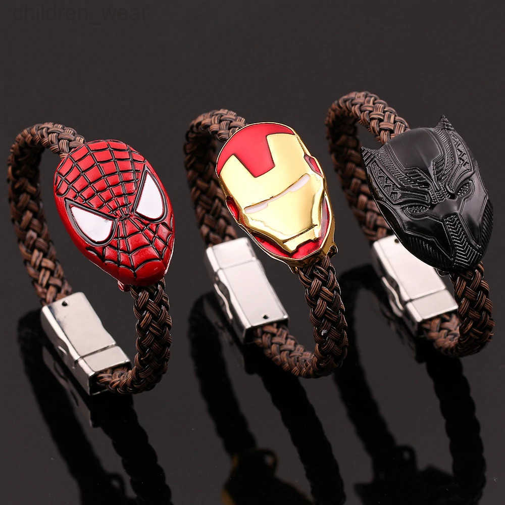 Disney Marvel Movie Perimeter Black Panther Bracelet Superhero Spiderman Woven Bangles For Fans Jewelry Accessories Gifts W20250716