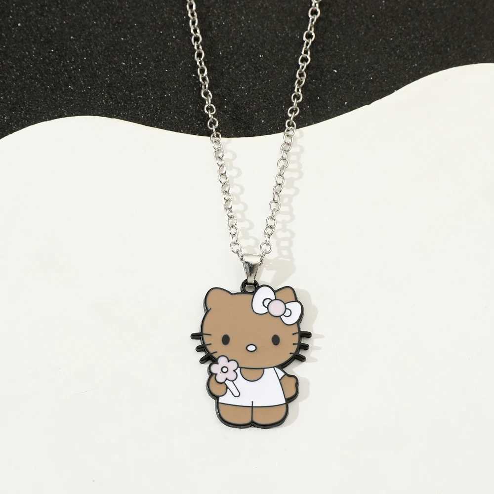 Sanrio Hello Kitty Necklace Classic Anime Figure Hello Kitty Pendant Necklace Student Birthday Party Jewelry Gifts w250716