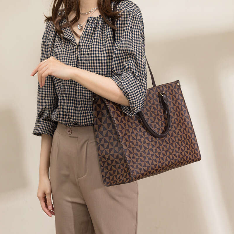Lacel Urwebin Tote bag Fashion Printed Capacity Tote for Women, Simple Versatile with Hook, Single Shoulder Large Bag