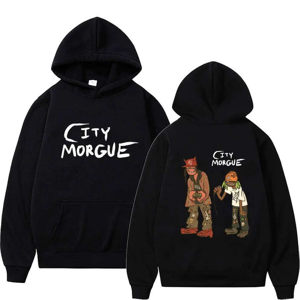 Designer Leisure High Quality Streetwear Rapper City Morgue Print Hoodie Men Women Hip Hop Haruku Sweatshirt Zillakami Sosmula Hoodies Vintage Top Pul