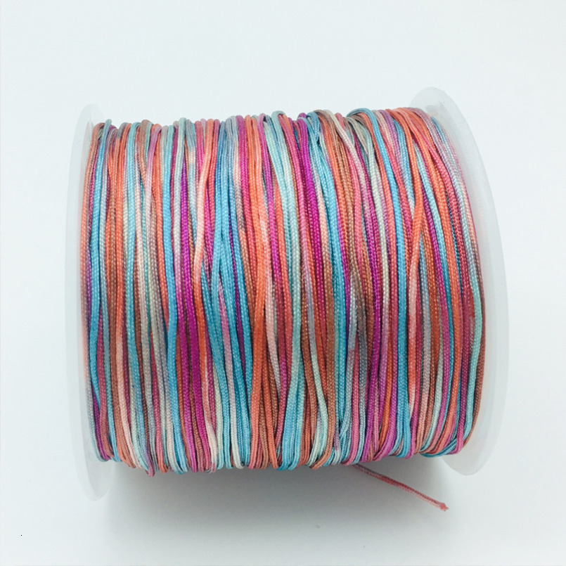 72 No. Gradient Dyed Jade Thread 0.8mm Multicolor Dragon Boat Festival Red Pendant Taiwan DIY Weaving Rope Chinese Knot