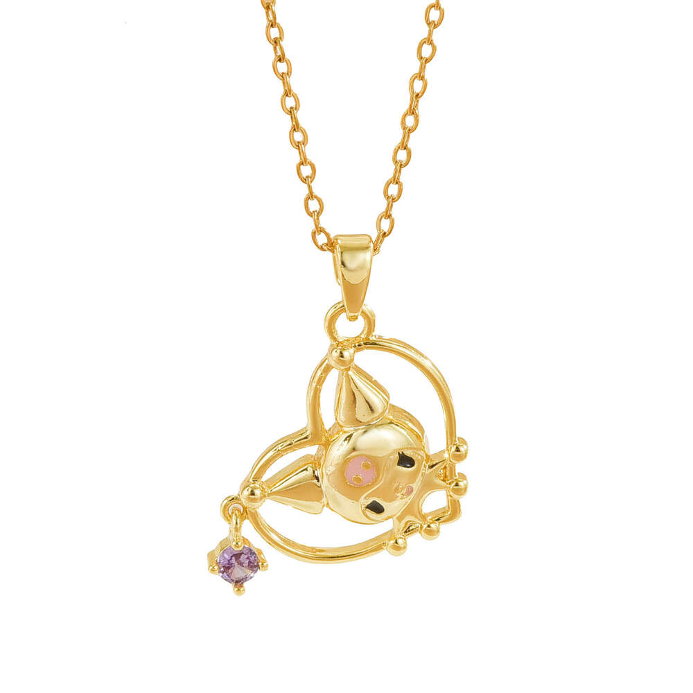 Cute Cartoon Doll Necklace For Women, Light Niche Design, Student Titanium Steel Collarbone Chain, 2024 Winter New Model 4F6