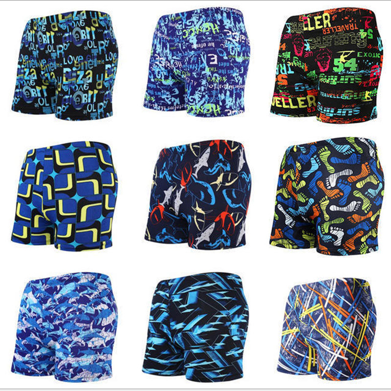 Swimming mens adult flat corner swimming trunks large size High Waist Beach Hot Spring Capris sportswear Z260314