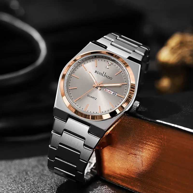 New Cross Border Mens with Steel Strip Cndar Quartz Mens Mens Luxury Y250715
