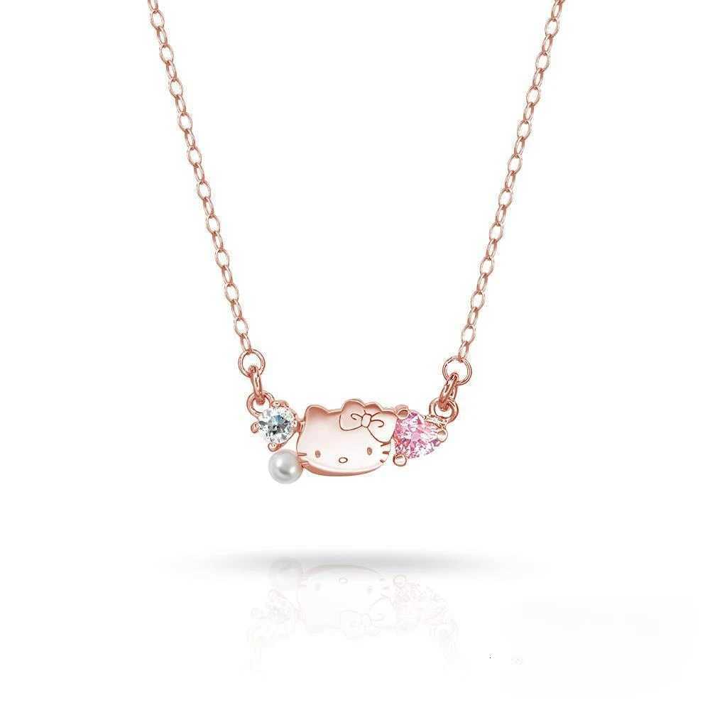 Sanrio Kawaii Hello Kitty Rose Diamond Necklace Cartoon My Melody Diamond Ring Bracelet Couple Jewelry Girl Holiday Gifts w250716