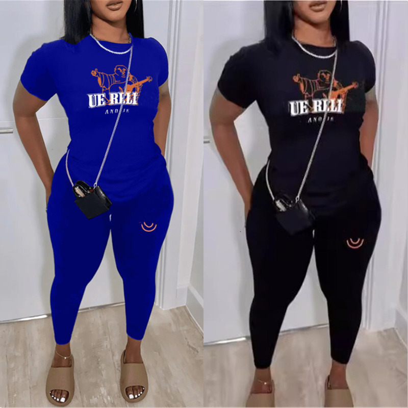 Designer Tracksuits Women Two Pieces Jogger Set New Letters Printed Short Sleeve Sexy Fashion Tights Suits Yoga Pant 11 Colors