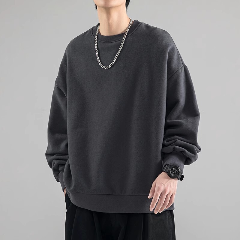 Men's Hoodie Spring Autumn Ins Trendy Brand Versatile New Loose Youth Base Casual Solid Color Jacket