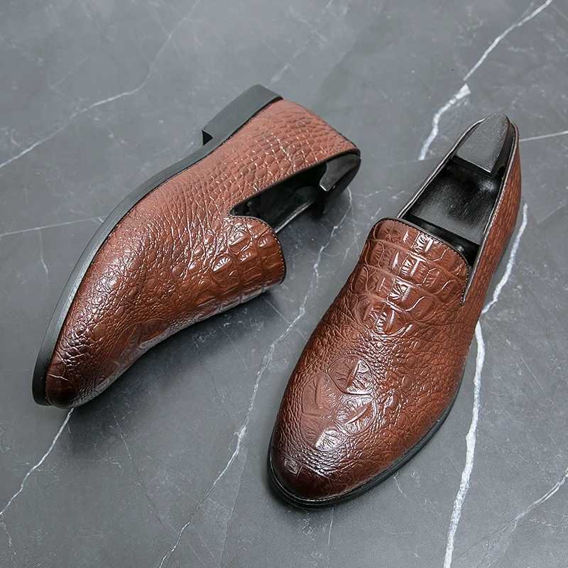 Social Wedding Shoes For Men Trend Casual Leather Shoes Male Mens Dress Shoes Business Shoes Men High Quality Formal Loafers W250716