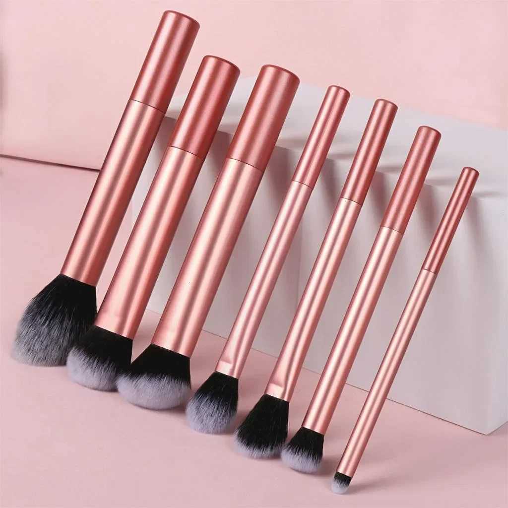 7pcs Pro Makeup Brush Set - Soft Premium Synthetic Hair Cruelty-Free Easy to Clean Foundation Blush Eyeshadow Cosmetic XJ2500716